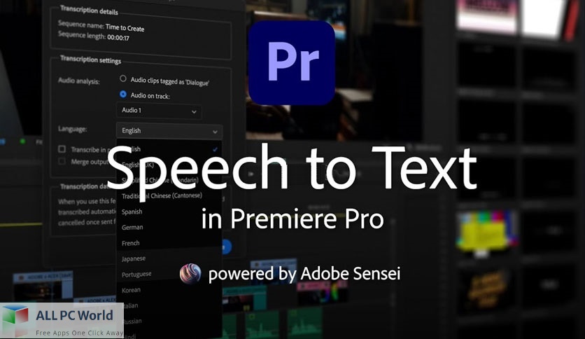 Adobe Premiere Pro 2025 Speech to Text Addon 2.1.6 m0nkrus