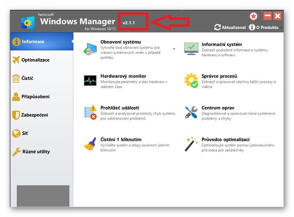 Stiahni si Programy Yamicsoft Windows Manager 10 & 11 - 2.1.1 CZ (x64) portable