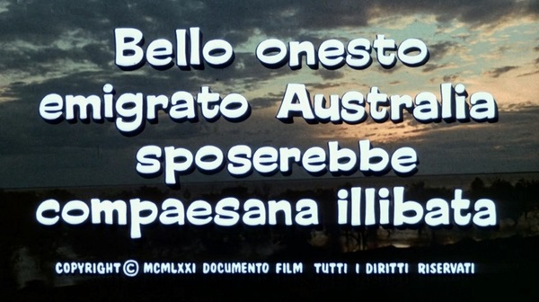 Stiahni si HD Filmy Hezky, charakterni Ital v Australii hleda krajanku za ucelem snatku / Bello onesto emigrato Australia sposerebbe compaesana illibata (1971)(CZ)[TvRip][1080pLQ] = CSFD 71%