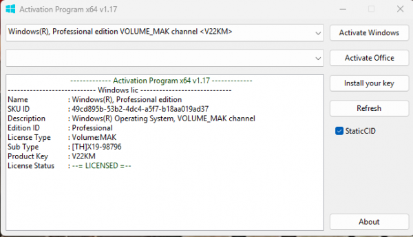 Stiahni si Programy Activation Program 1.17: Offline License Activation Tool