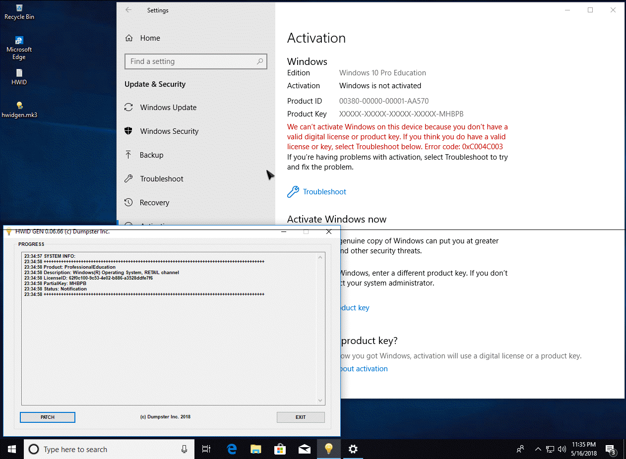 Stiahni si Programy HWIDGEN v.10.21 Aktivator digitalni licence pro Windows 10
