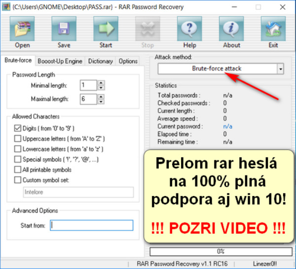 Stiahni si Programy RAR Password Recovery