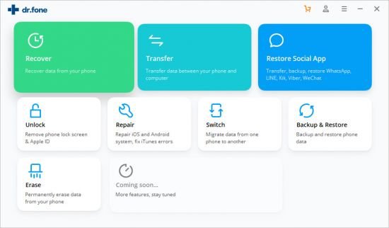 Stiahni si Programy Wondershare Dr Fone toolkit for iOS and Android 10.5.0.316 Multilingual