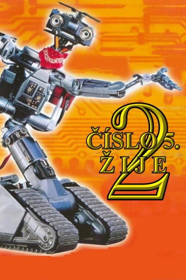 Stiahni si Filmy CZ/SK dabing Číslo 5 žije 2 / Short Circuit 2 (1988)(CZ/EN)[AIUpscale][2160p][HEVC] = CSFD 62%