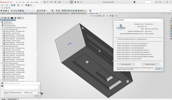 Stiahni si Programy CAMWorks 2026 SP1 CZ for SolidWorks 2025-2026 (x64)