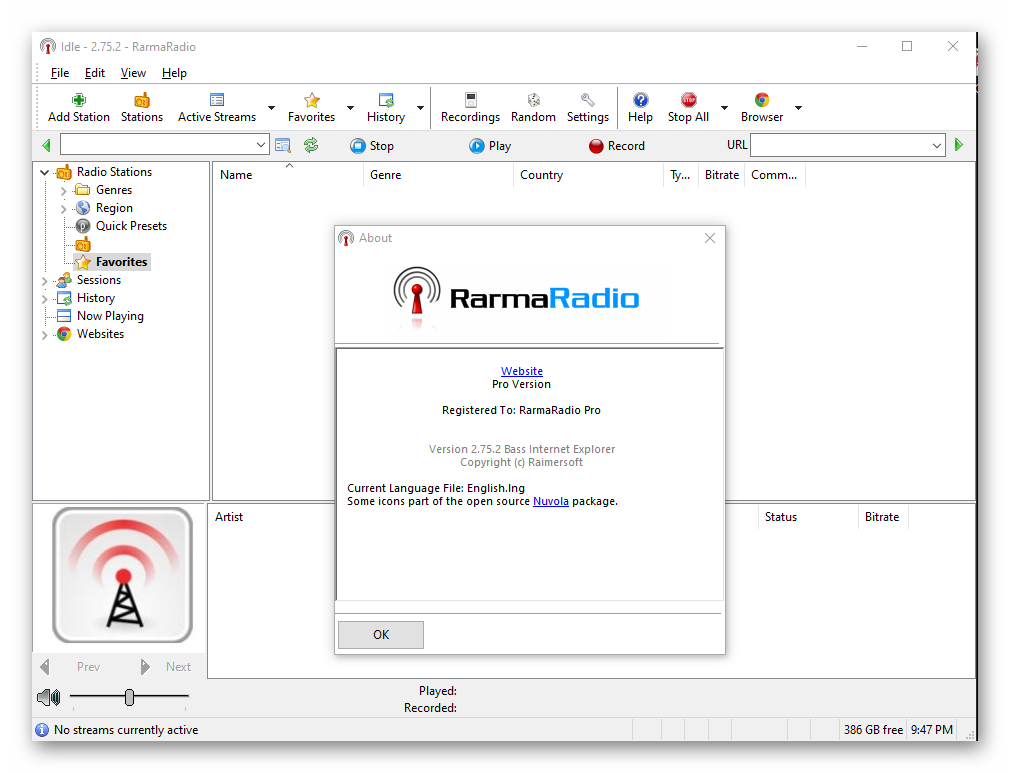 for mac download RarmaRadio Pro 2.75.5
