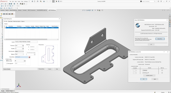 Stiahni si Programy Geometric NestingWorks 2025 SP1 for SolidWorks 2024-2026 (x64)