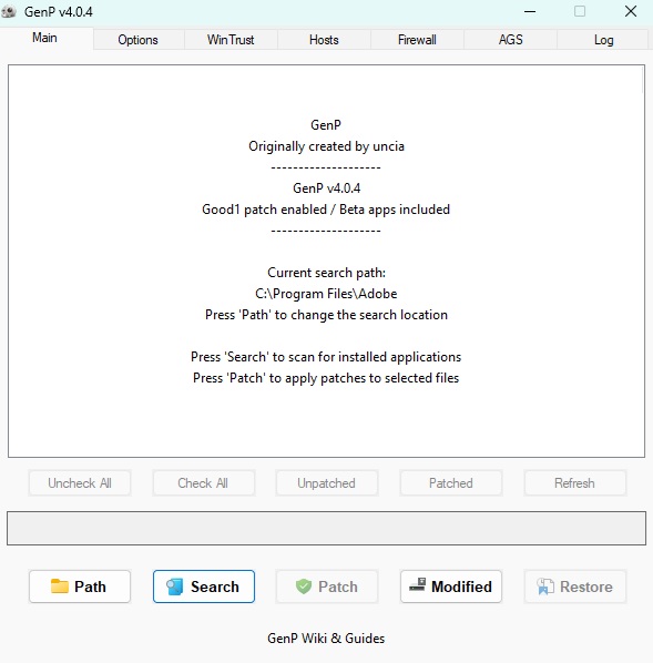 Stiahni si Programy GenP Universal Patch 4.0.4