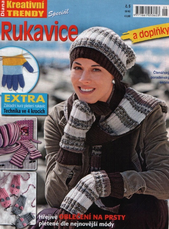 Stiahni si Knihy a Časopisy Diana kreativni trendy c.5 - rukavice a doplnky (2010)(CZ)