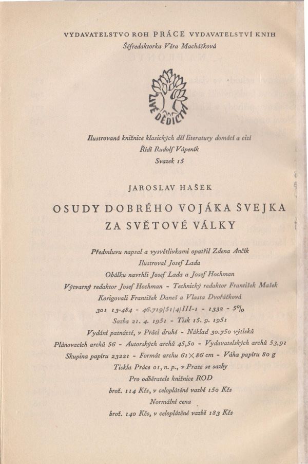 Stiahni si Knihy a Časopisy Vysvětlivky ke knize Osudy dobrého vojáka Švejka za světové války roku (1951)[PDF]