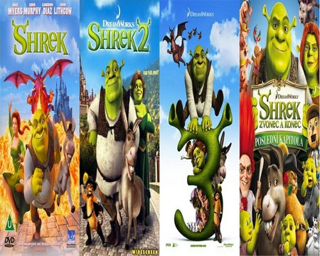 Stiahni si Filmy Kreslené Shrek 1, 2, 3, 4, Shrekoleda(2001-2007)(CZ) = CSFD 87%