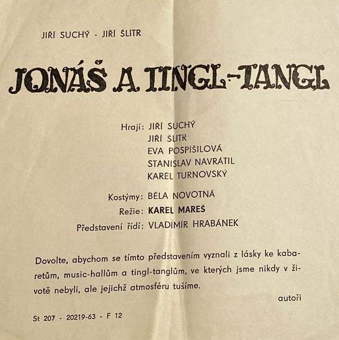 Suchy Jiri & Slitr Jiri - Jonas a tingl-tangl (divadlo SEMAFOR)(2h11m)