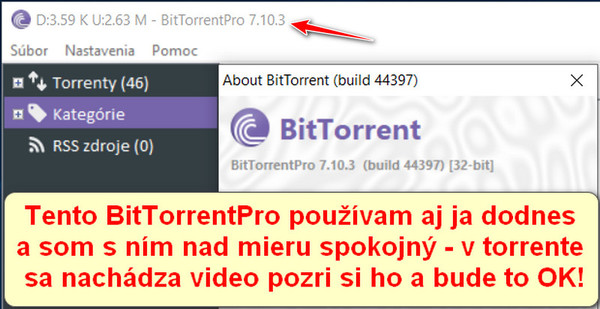 Stiahni si Programy BitTorrentPro 7.10.3 Build 44397 CZ+SK!