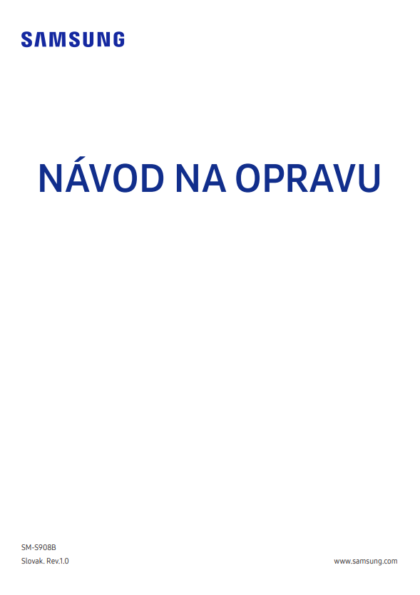 Stiahni si Knihy a Časopisy Samsung Galaxy S22 Ultra - Návod na opravu