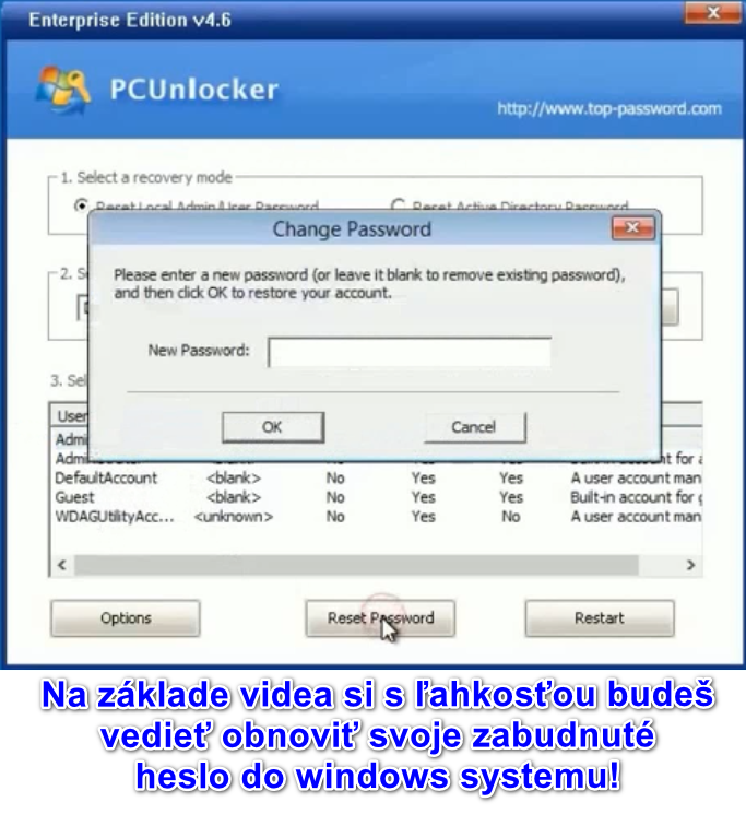 pcunlocker windows 7