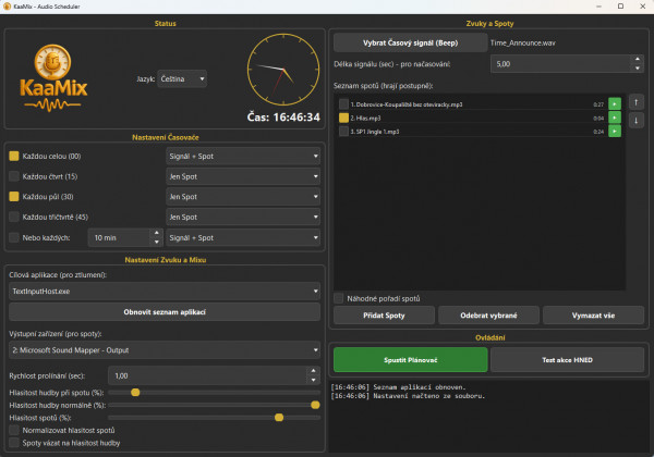 Stiahni si Programy KaaMix - Audio Scheduler