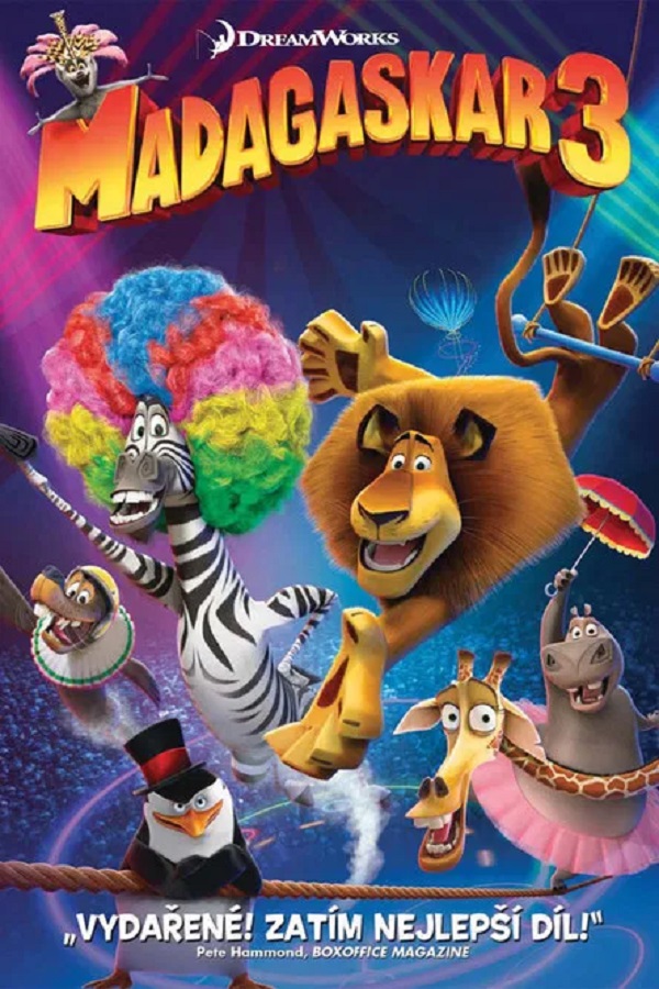 Stiahni si Filmy CZ/SK dabing Madagaskar 3 / Madagascar 3: Europe's Most Wanted (2012)(CZ/SK/EN)[1080p][HEVC] = CSFD 72%
