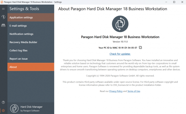 Stiahni si Programy Paragon Hard Disk Manager 18 Business Workstation 18.11.0 (x64) Pre-Activated