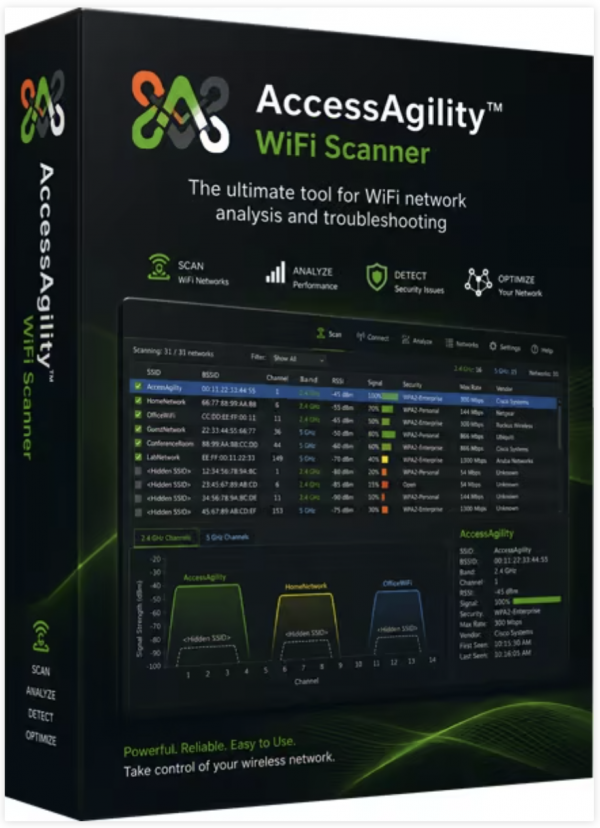 Stiahni si Programy AccessAgility WiFi Scanner 2026.2.35076.0  Crack