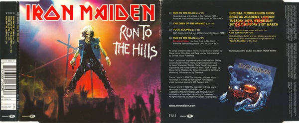 Stiahni si Hudba Iron Maiden - Run To The Hills (SINGLE) (2002)
