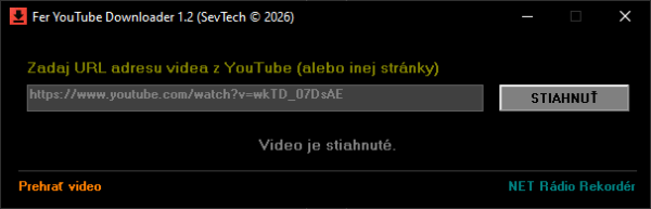 Stiahni si Programy Fer YouTube Downloader 1.2 (portable)