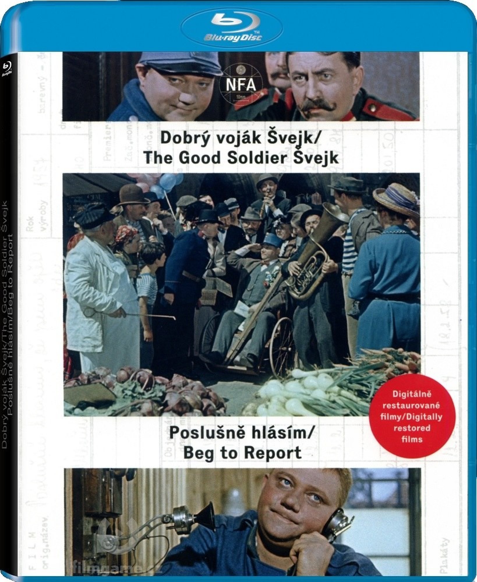 Stiahni si Filmy CZ/SK dabing Dobry vojak Svejk - Poslusne hlasim (1956-1957) BDRip.CZ.1080p = CSFD 86%