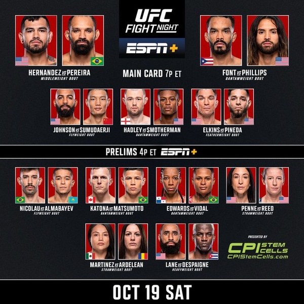 Stiahni si Sport UFC 245 Hernandez vs Pereira [WEB-DL][1080p]