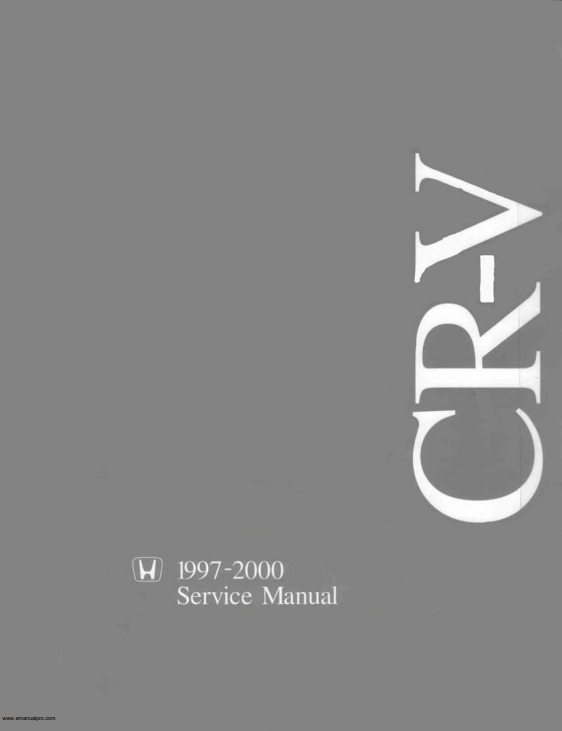 Stiahni si Knihy a Časopisy Honda CRV 1997-2000 SERVICE-MANUAL