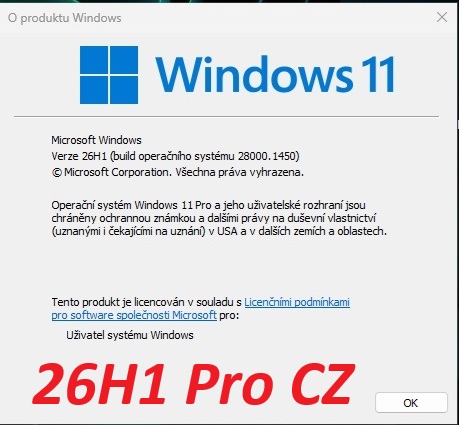 Stiahni si Programy Windows 11 Pro 26H1 (28000.1450)