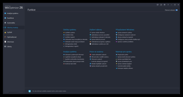 Stiahni si Programy Ashampoo WinOptimizer 26.00.22 CZ + SK (x64) portable