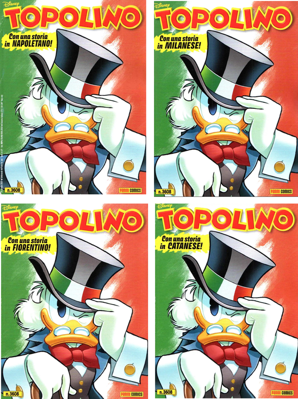 Stiahni si Knihy a Časopisy Topolino n.3608 (1-15-2025 i 4 Dialetti) [comics] [164pag pdf italian]