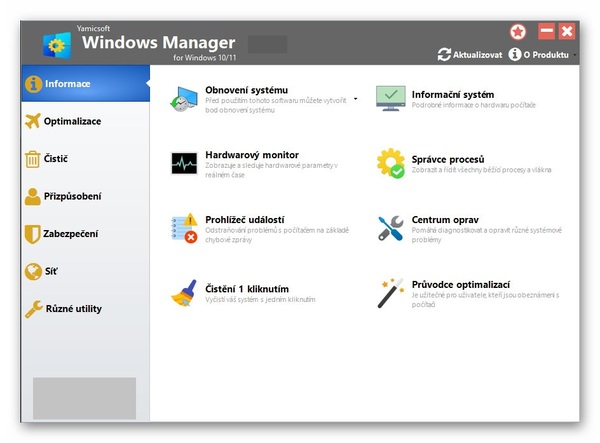 Stiahni si Programy Yamicsoft Windows Manager 10 & 11 - 2.2.1 x64 portable (CZ)