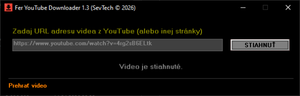 Stiahni si Programy Fer YouTube Downloader 1.3 (portable)