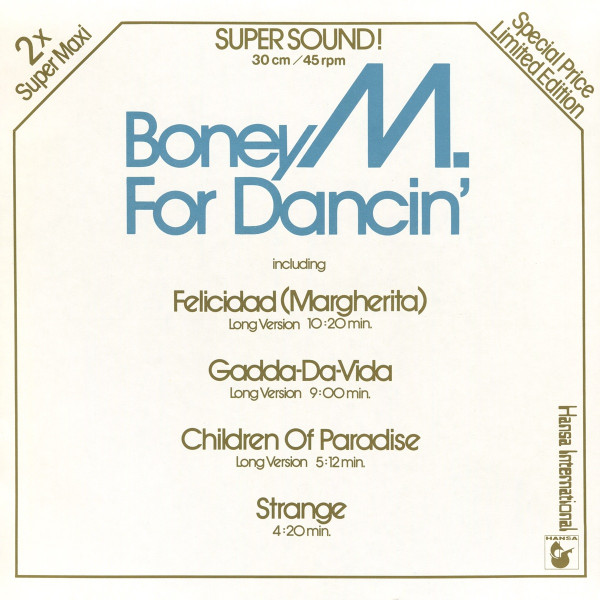 Stiahni si Hudba Boney M  - For Dancin' (12'' Maxi-Single, Limited Edition, Promo)(1980)[WavPack]