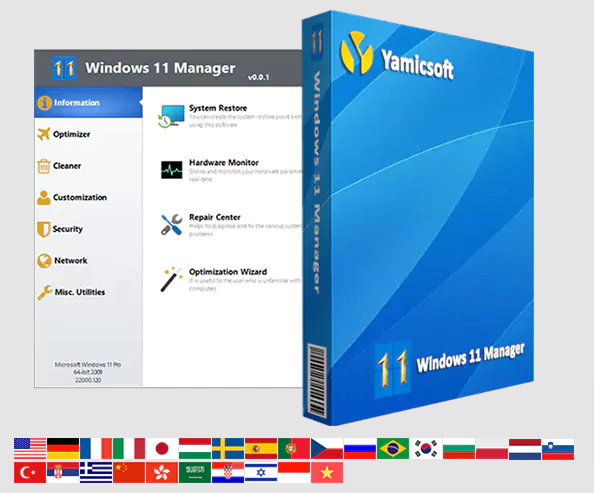 Stiahni si Programy Yamicsoft Windows 11 Manager 1.4.3 CZ (x64) portable