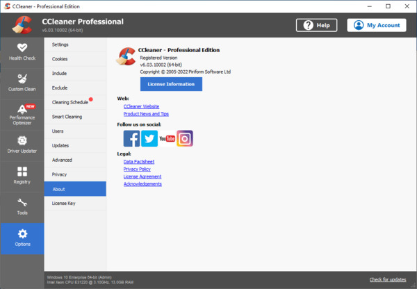 Stiahni si Programy CCleaner v6.03.10002 All Edition Multilingual Portable