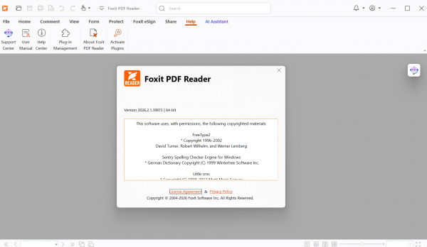 Stiahni si Programy Foxit Reader 2026.2.1.39815 Multilingual (x64)