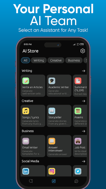 Stiahni si Mobil, PDA Deep AI - Chatbot & Art Creator 2.5 [Pro]